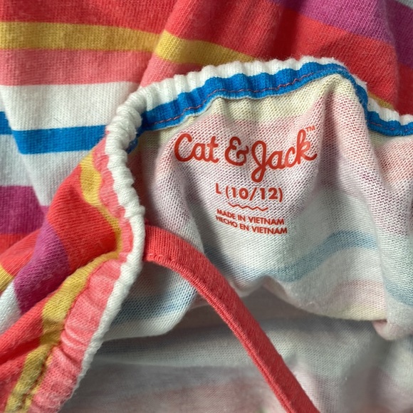 pink yellow and blue stripes romper. - Picture 3 of 3